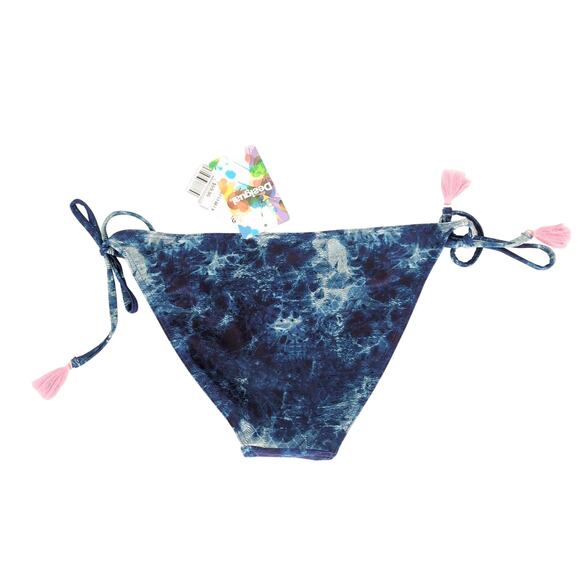 Desigual Eloise Multicolored Sequin Side Tie Pink Tassels Bikini Swim Bottom - L - Picture 3 of 14